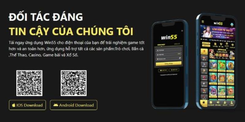 Tiện ích của ứng dụng nhà cái Win55 